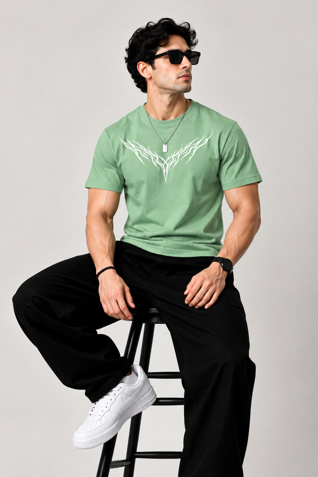 WHITE TRIBAL WING